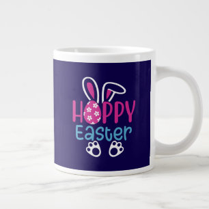 Happy Easter Bunny Egg Cute Spring Design Large Coffee Mug