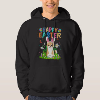 Happy Easter Bunny Egg Funny Akita Inu Dog Easter  Hoodie