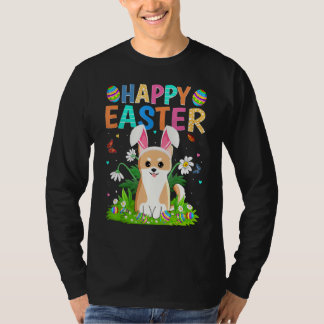 Happy Easter Bunny Egg Funny Akita Inu Dog Easter  T-Shirt