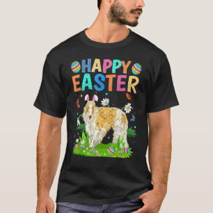 Happy Easter Bunny Egg Funny Borzoi Dog Easter Sun T-Shirt