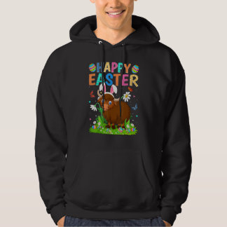 Happy Easter Bunny Egg Funny Buffalo Easter Sunday Hoodie