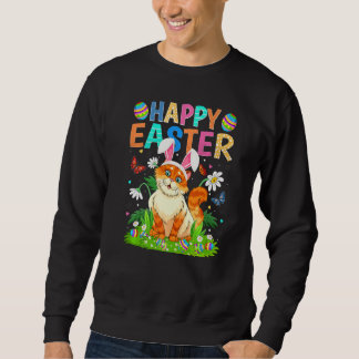 Happy Easter Bunny Egg Funny Cat Easter Sunday Sweatshirt