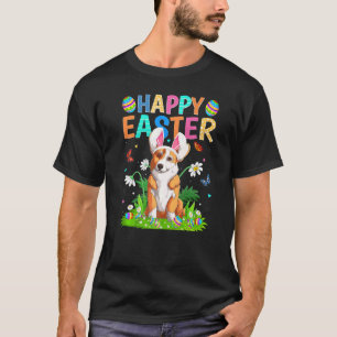 Happy Easter Bunny Egg Funny Corgi Dog Easter Sund T-Shirt