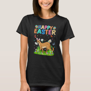 Happy Easter Bunny Egg Funny Cougar Easter Sunday  T-Shirt