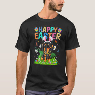 Happy Easter Bunny Egg Funny Dachshund Dog Easter  T-Shirt