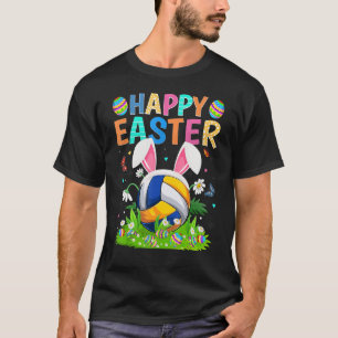 Happy Easter Bunny Egg Funny Volleyball Easter Sun T-Shirt