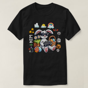Happy Easter Bunny Egg Gamer Halloween Gaming T-Shirt