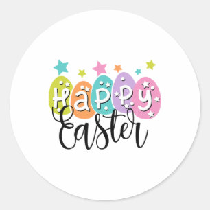 Happy Easter Bunny Egg Hunt Easter Day Shirt Famil Classic Round Sticker