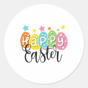 Happy Easter Bunny Egg Hunt Easter Day Shirt Famil Classic Round Sticker