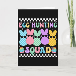 Happy Easter Bunny Egg Hunting Squad Crew Family B Card