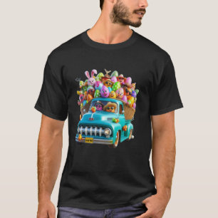 Happy Easter Bunny Eggs Pickup Truck Spring Easter T-Shirt