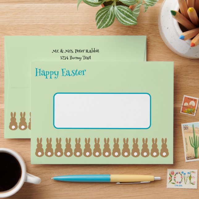 Happy Easter Bunny Envelope (Desk)