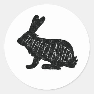 Happy Easter Bunny Favour Stickers