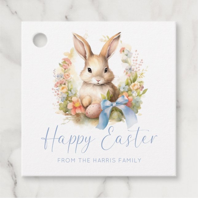 Happy Easter Bunny Favour Tags (Front)