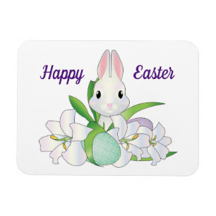 Happy Easter Bunny Flexible Magnet