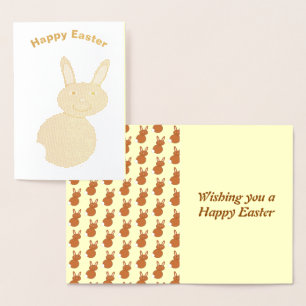 Happy Easter Bunny Foil Card