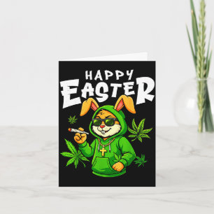 Happy easter bunny funny rabbit smoking for menHap Card