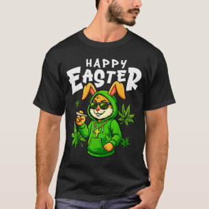 Happy easter bunny funny rabbit smoking for menHap T-Shirt