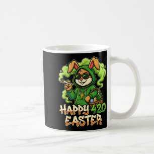 Happy Easter Bunny Funny Weed Rabbit Stoner Coffee Mug