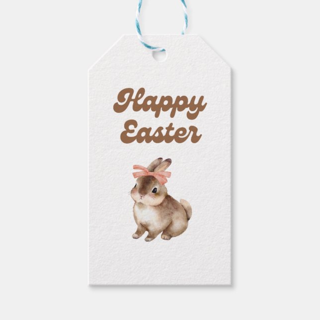 Happy Easter Bunny Gift Tag (Front)