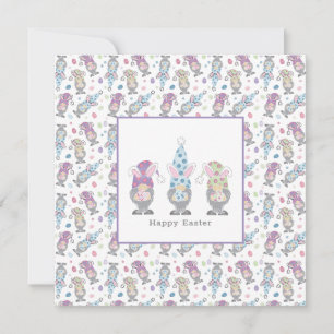 Happy Easter Bunny Gnomes Card