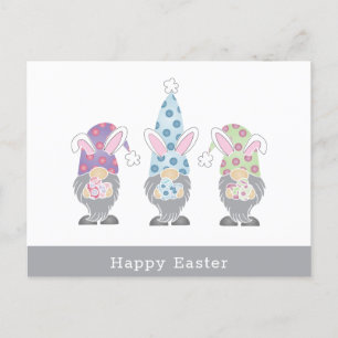 Happy Easter Bunny Gnomes Postcard