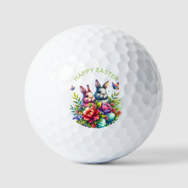 Happy easter Bunny Golf Balls (Front)