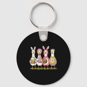 Happy Easter Bunny Goose Spring Holiday Women Girl Key Ring
