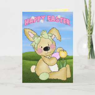 Happy Easter Bunny Holiday Card
