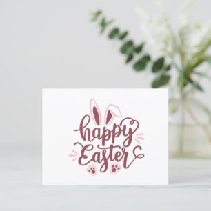 Happy Easter Bunny Holiday Postcard