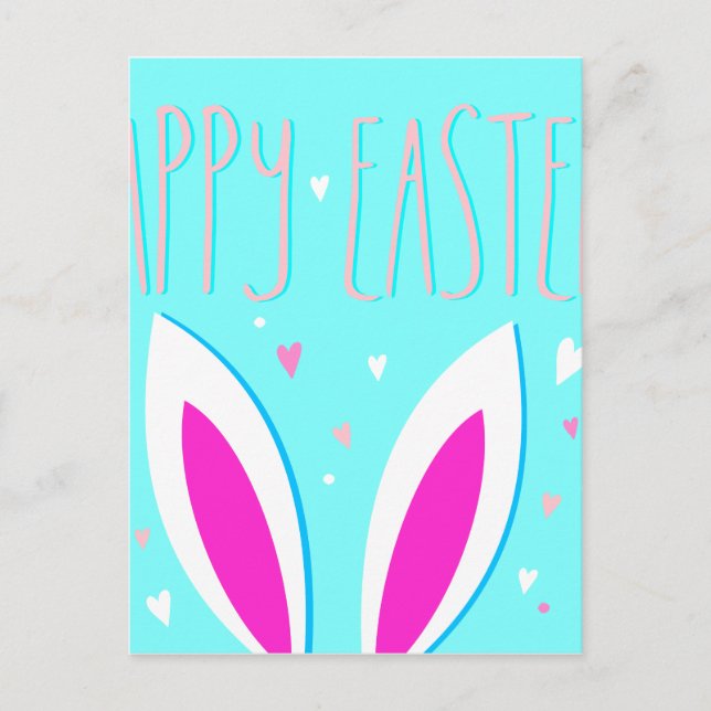 happy easter bunny holiday postcard (Front)