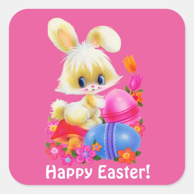 Happy Easter Bunny Holiday sticker (Front)