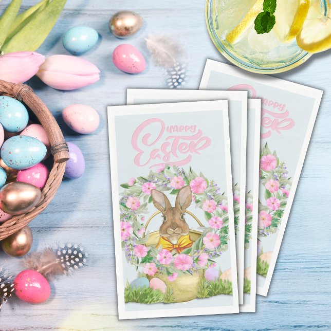 Happy Easter Bunny in a Bucket Napkin (Creator Uploaded)