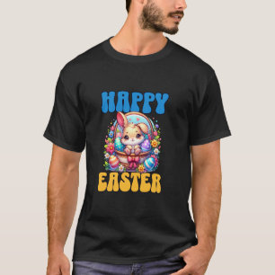 Happy Easter Bunny in Basket, Cute Rabbit for Anim T-Shirt