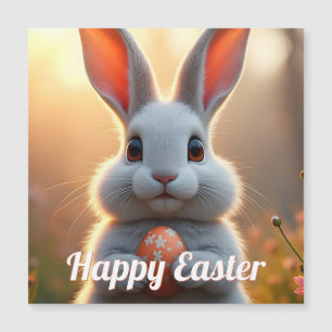 Happy Easter Bunny in the Magic of Spring