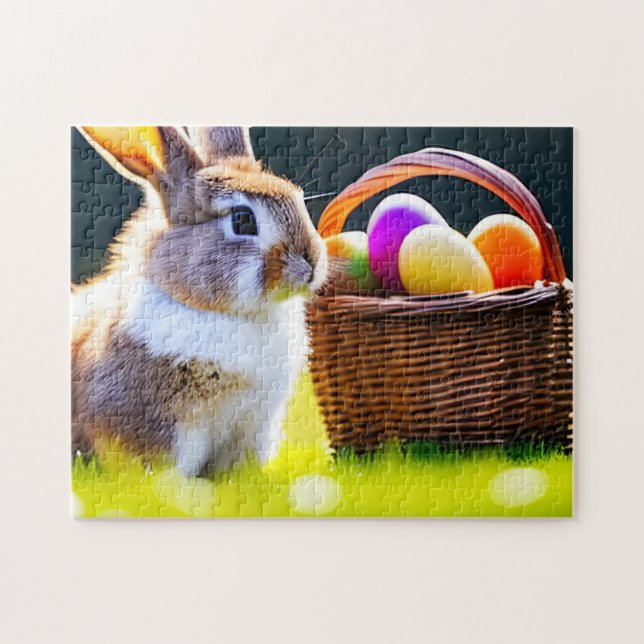 Happy Easter Bunny Jigsaw Puzzle (Horizontal)