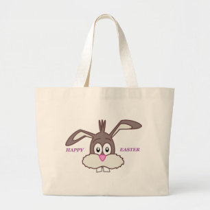 "HAPPY EASTER" BUNNY LARGE TOTE BAG