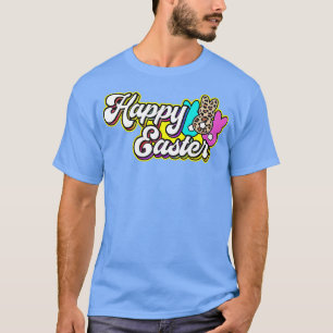 Happy Easter Bunny Leopard Rabbit Family Easter Da T-Shirt