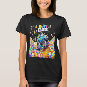 Happy Easter Bunny Monster Truck Eggs Boys Men T-Shirt