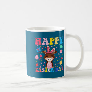 Happy Easter Bunny Moose Easter Day Groovy  Coffee Mug