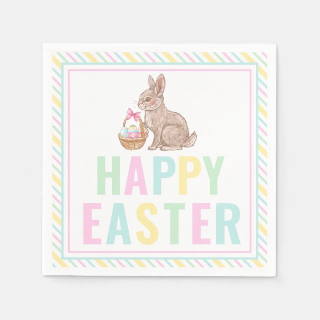 Happy Easter Bunny Napkin (Front)