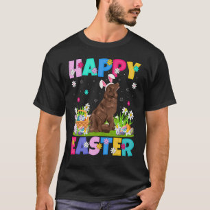 Happy Easter Bunny Newfoundland Dog Easter Sunday T-Shirt