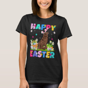 Happy Easter Bunny Newfoundland Dog Easter Sunday T-Shirt