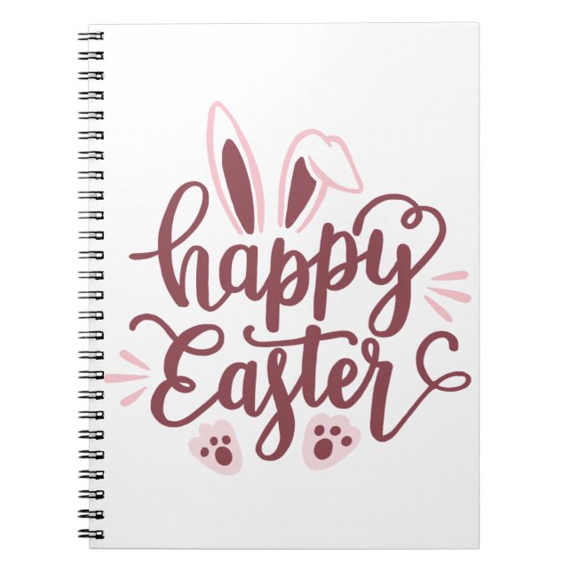 Happy Easter Bunny Notebook – Cute Spring Journal  (Front)