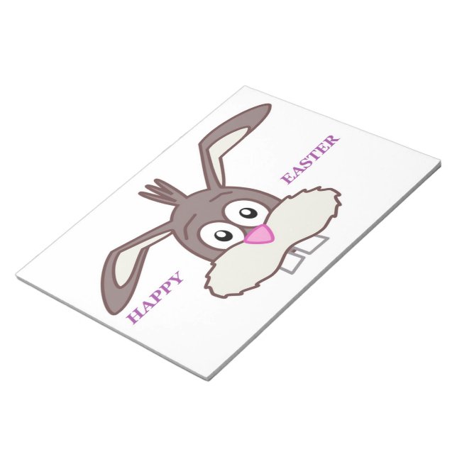 "HAPPY EASTER" BUNNY NOTEPAD (Angled)