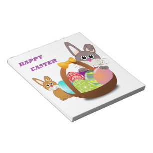 "HAPPY EASTER" BUNNY NOTEPAD