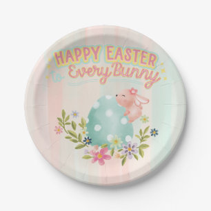 Happy Easter Bunny  Paper Plate