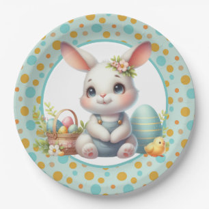 Happy Easter Bunny Paper Plate