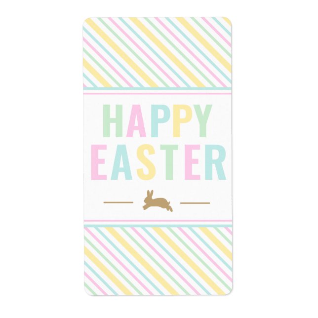 Happy Easter Bunny Pastel Sticker  (Front)