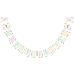 Happy Easter Bunny Pastel Sticker  Bunting